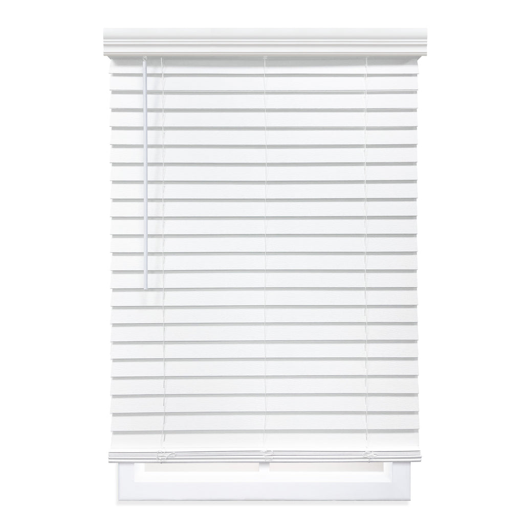 2" Cordless Faux Wood Blinds - Room Darkening Venetian Window Shades