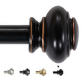 3/4" Adjustable Iron Single Curtain Rod - Modern Indoor/Outdoor