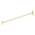 48-Inch Brass Straight Shower Curtain Rod - Brushed Gold Walk-in Shower