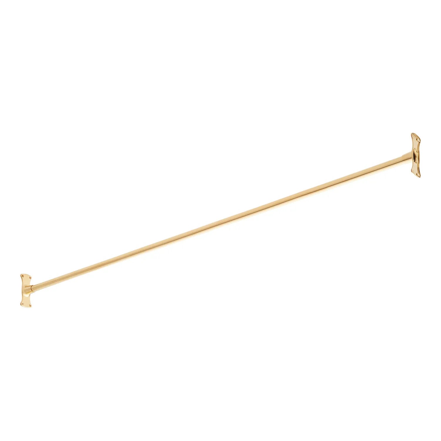 60-Inch Brass Straight Shower Curtain Rod for Walk-In Showers