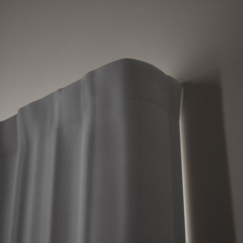 Wrap Around Blackout Curtain Rod - Adjustable Steel Industrial Set