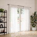 Wrap Around Blackout Curtain Rod - Adjustable Steel Industrial Set