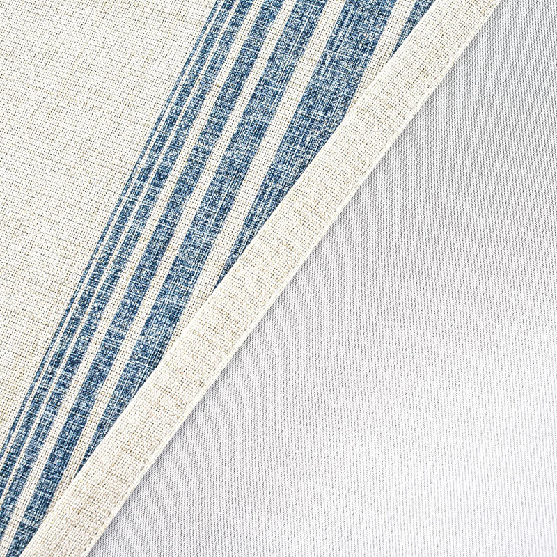 Striped Linen Blend Window Valance - Tailored Farmhouse Style