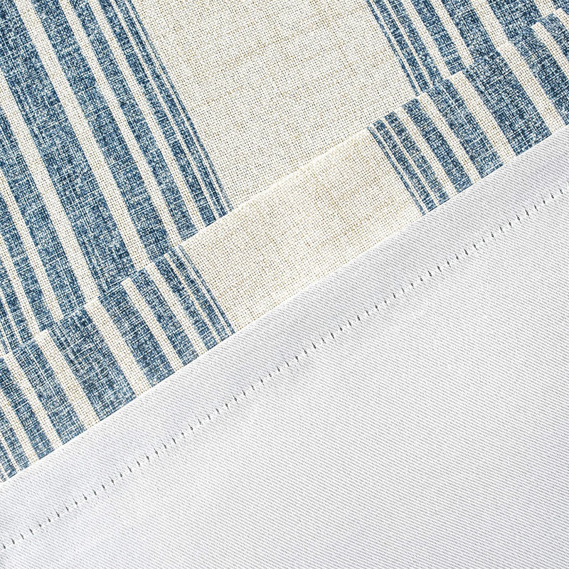 Striped Linen Blend Window Valance - Tailored Farmhouse Style