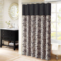 Paisley Jacquard Shower Curtain - Traditional Black Bathroom Decor