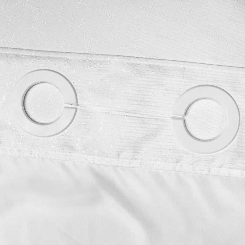 Slub Linen Shower Curtain with Snap-in Liner - No Hook Design