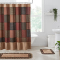 Cotton Patchwork Shower Curtain - Primitive Country Bathroom Decor