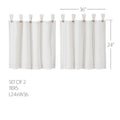 Cotton Striped Cafe Curtain Set - Farmhouse Burlap Tiers for Kitchen