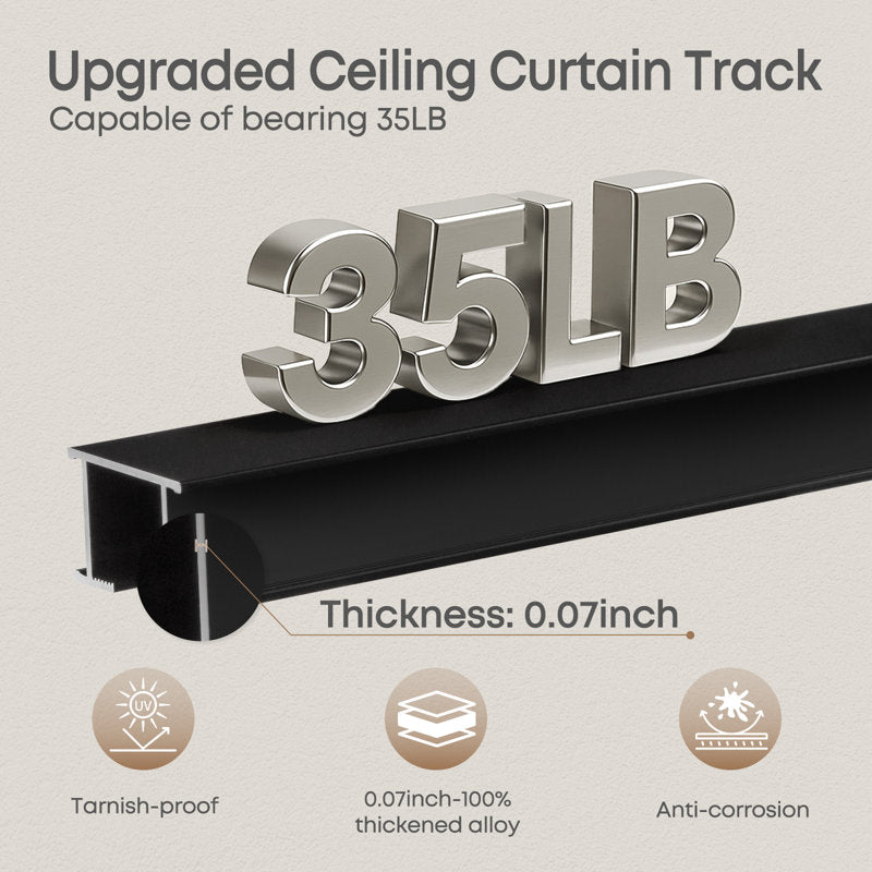 Aluminum Ceiling Mount Curtain Track Set for Room Dividers