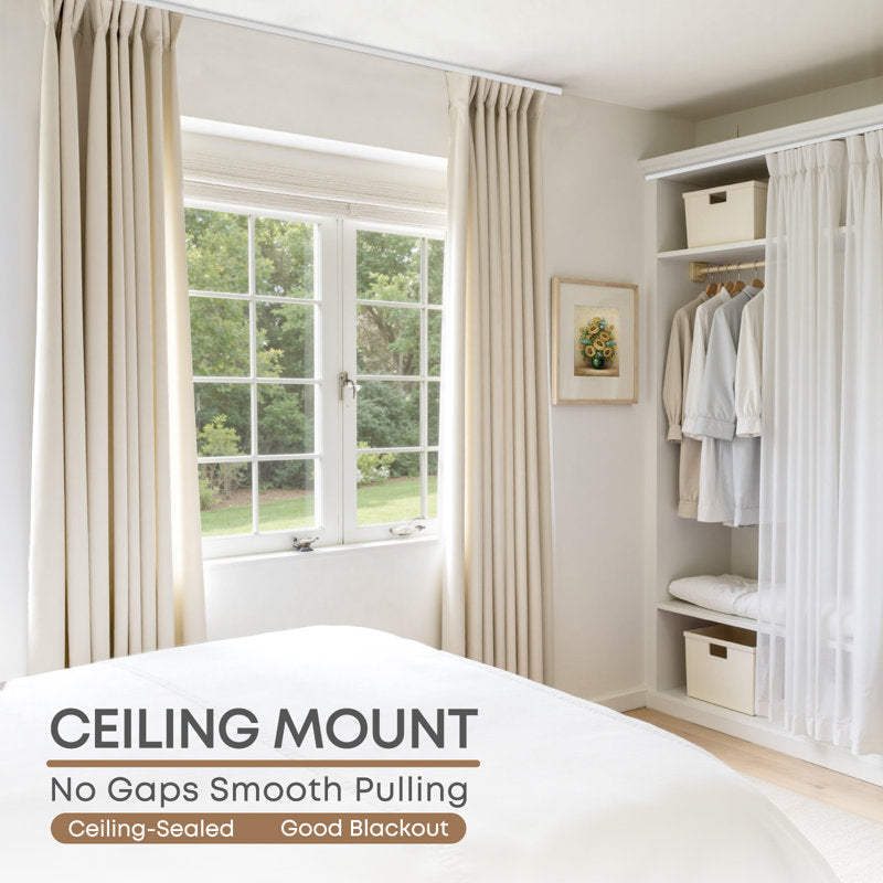 Aluminum Ceiling Mount Curtain Track Set for Room Dividers
