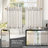 Farmhouse Striped Linen Kitchen Tier Curtains - Set of 2 Cafe Style