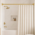 Gold Tension Shower Curtain Rod - Adjustable 31-79" No-Drill Rail