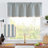 Linen Striped Window Valance - Farmhouse Double Layered Kitchen Curtain