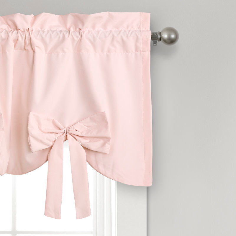 Lush Decor Melody Bow Scalloped Window Valance for Kitchen & Bedroom
