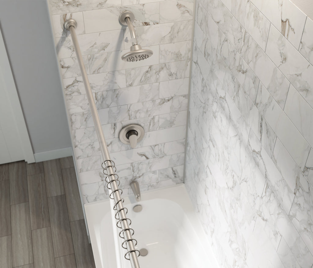 Moen Adjustable Tension Shower Rod - Brushed Nickel 44-72"