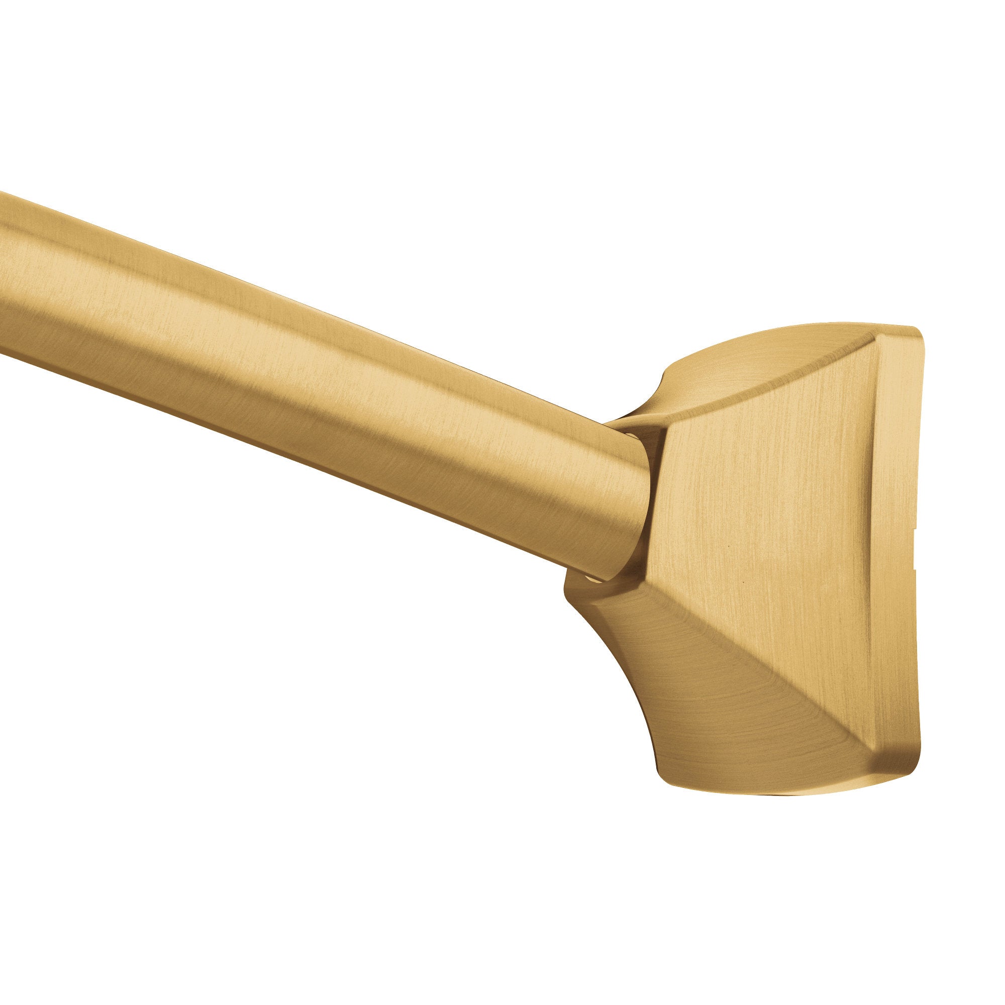 Moen Curved Shower Rod - Brushed Gold Permanent Mount for 5-6ft Tubs
