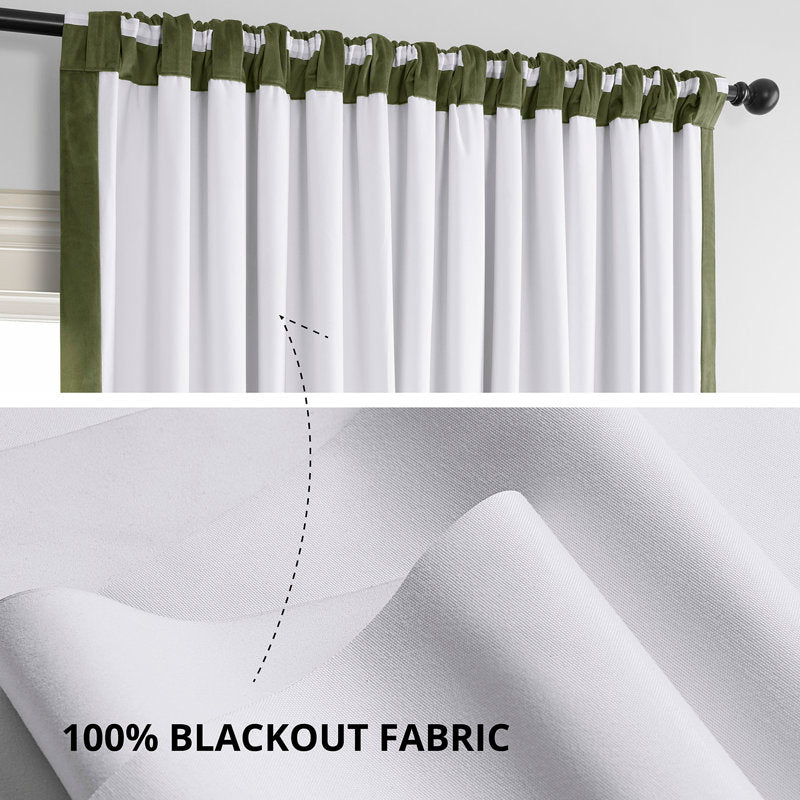 Olivia Velvet Blackout Curtain | Thermal Insulating Window Panel