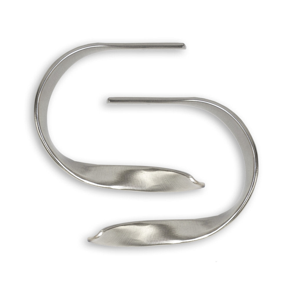 Metal Curtain Holdbacks Set of 2 - Brushed Nickel Drapery Hooks