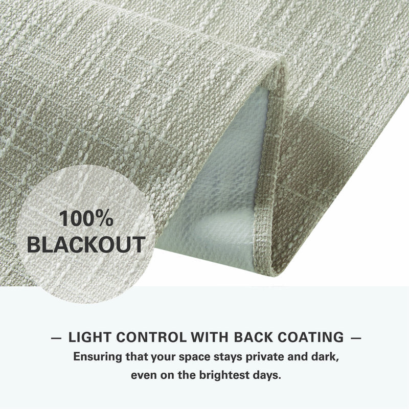 Quincy Cordless Blackout Roman Shade - Linen Textured Window Treatment