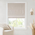 Quincy Cordless Blackout Roman Shade - Linen Textured Window Treatment
