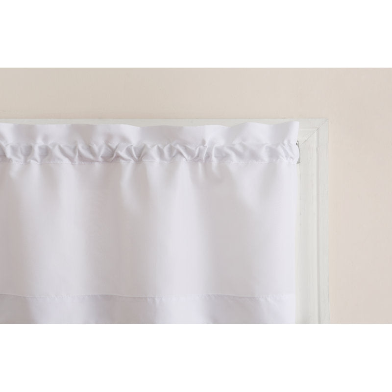 Semi-Sheer 3-Piece Curtain Valance and Tier Set for Kitchen Windows
