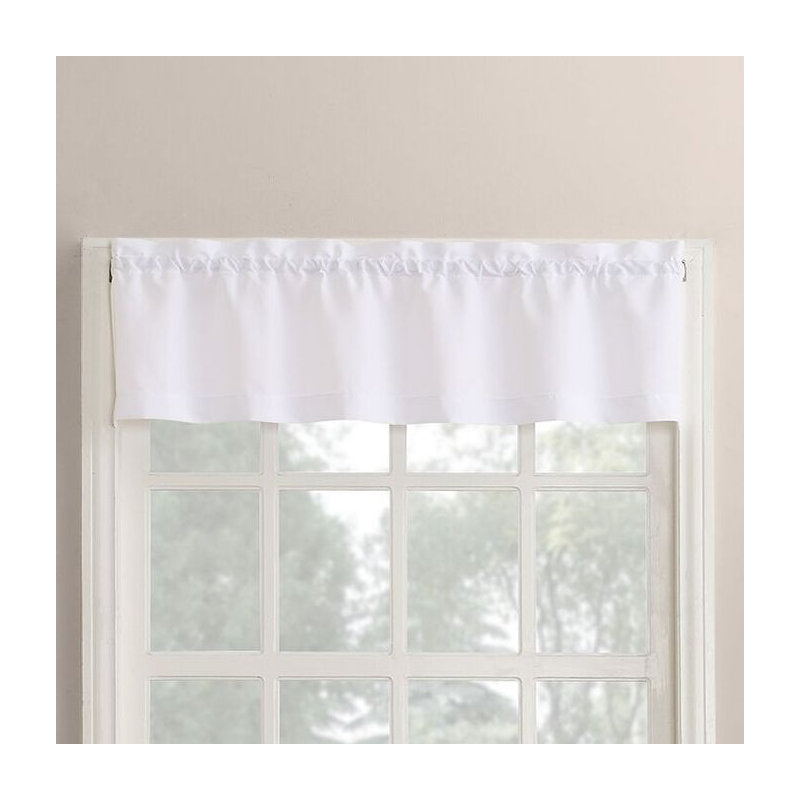 Semi-Sheer 3-Piece Curtain Valance and Tier Set for Kitchen Windows