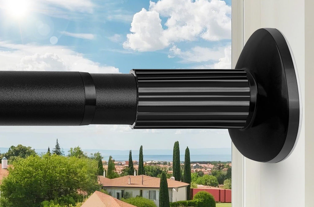 51-165" Tension Curtain Rod - Heavy Duty Stainless Steel No-Drill
