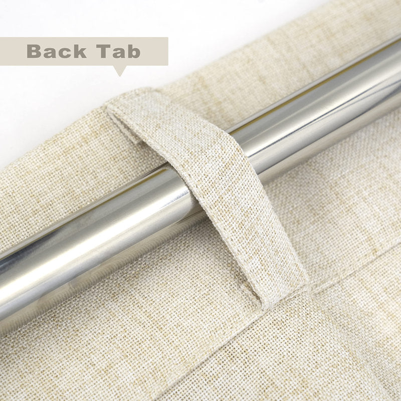 Pinch Pleat Linen Textured Kitchen Valance - Light Filtering