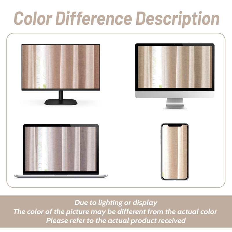 Pinch Pleat Linen Textured Kitchen Valance - Light Filtering